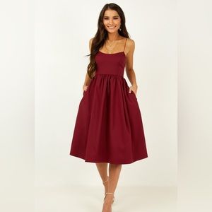 Showpo “Wild Nights” A Line Spaghetti Strap Dress